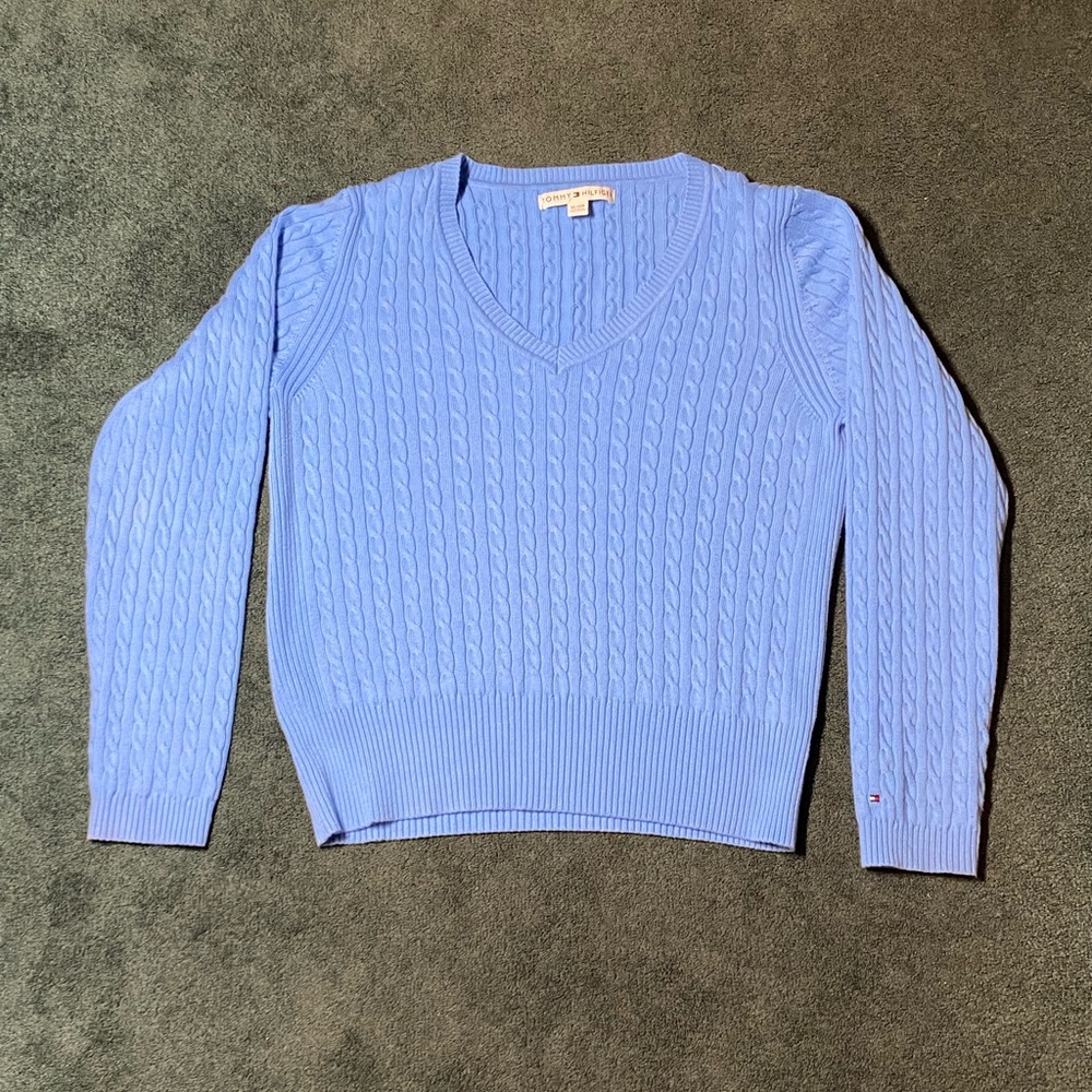 Thick Baby Blue Tommy Hilfiger Sweater